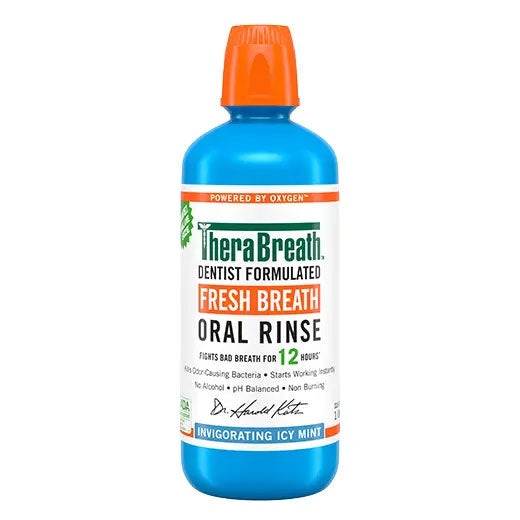therabreath-icy-mint-oral-rinse Ополіскувач для ротової порожнини TheraBreath «Свіже дихання» – крижана м’ята, 976 мл - Зображення 1