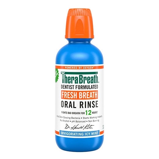 therabreath-icy-mint-oral-rinse Ополіскувач для ротової порожнини TheraBreath «Свіже дихання» – крижана м’ята, 473 мл - Зображення 1