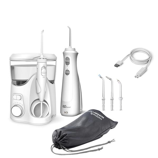 ultra-plus-WP-150-cordless-pearl-WF-13CD010. Набір іригаторів Waterpik Ultra Plus and Cordless Pearl (WP-150-WF-13) - Зображення 1
